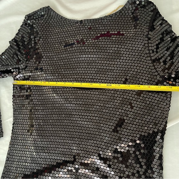 Michel Kors Sequin long sleeve back drapes size Large - Picture 9 of 12